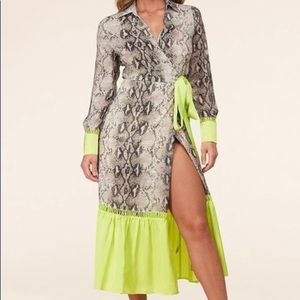 Neon Snake print dress